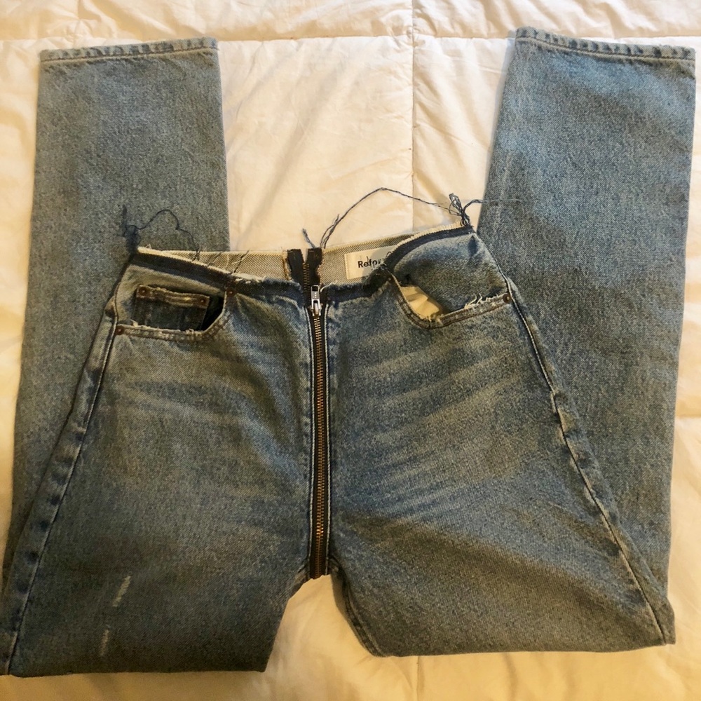 Reformation full zipper jean